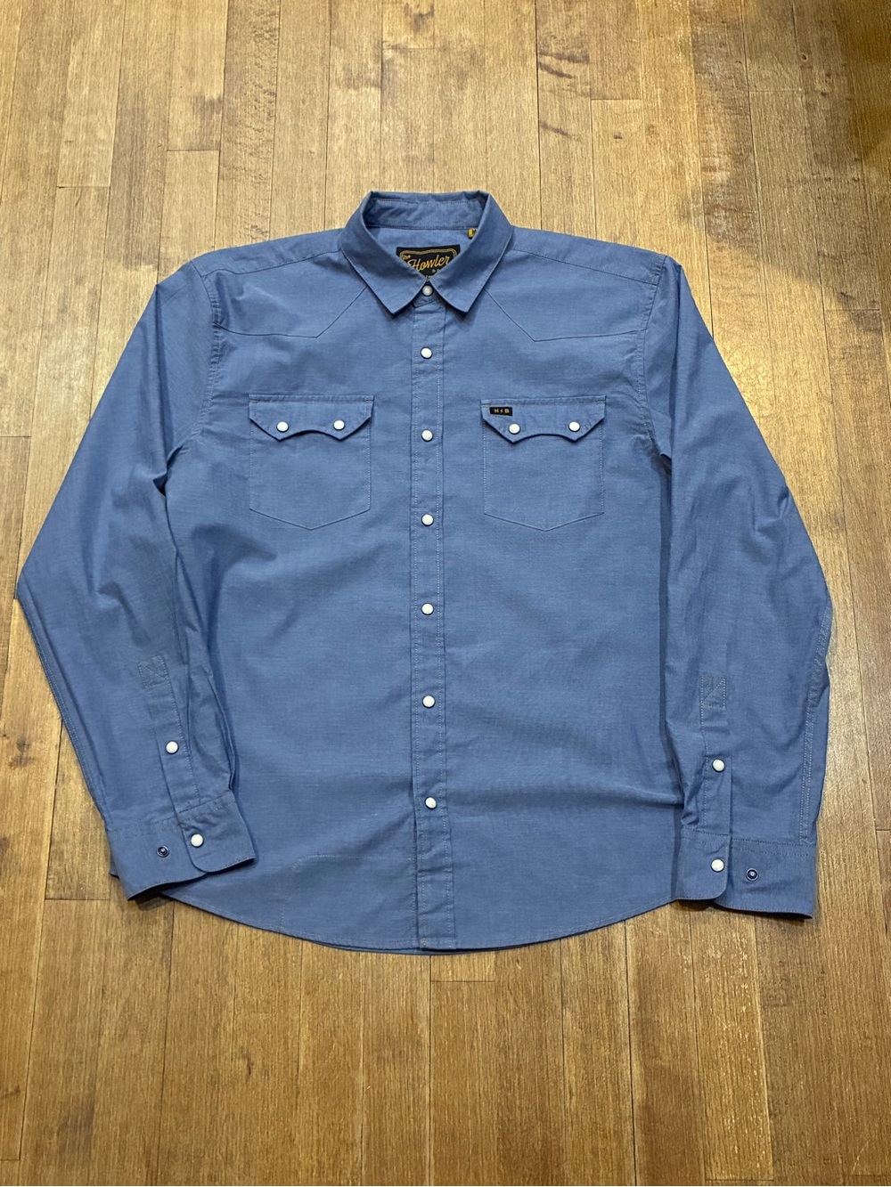 Howler Brothers - Blue Long-Sleeve H bar B Button-Down/ Snapshirt - MEDIUM > EUC